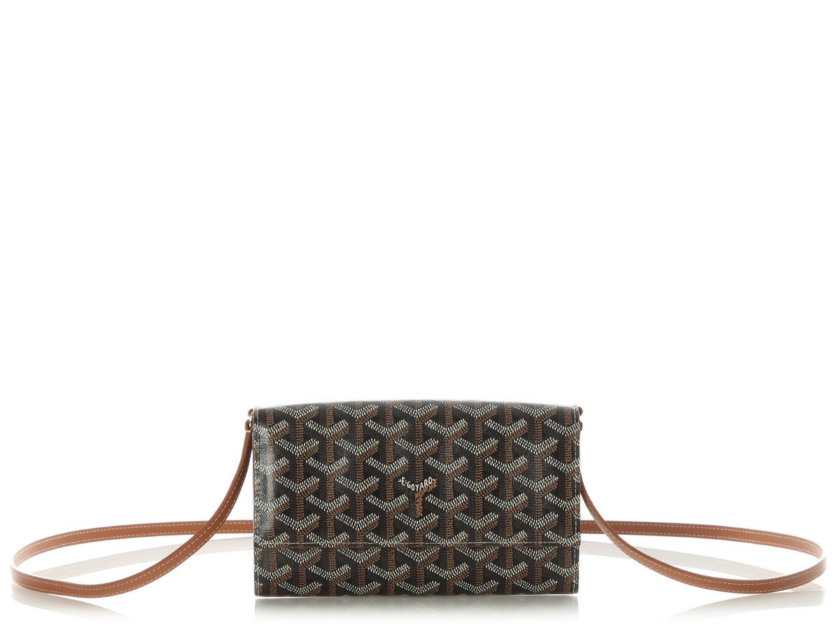 Goyard Black and Brown Varenne Wallet on Chain