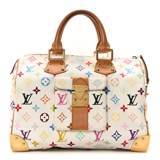 Louis Vuitton Monogram Multicolor Speedy 30 White