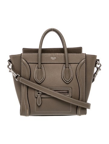 Celine Leather Luggage Shoulder Nano