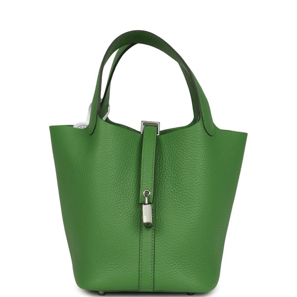 Hermes Hermes Picotin Lock 18 Vert Yucca Clemence Palladium Hardware