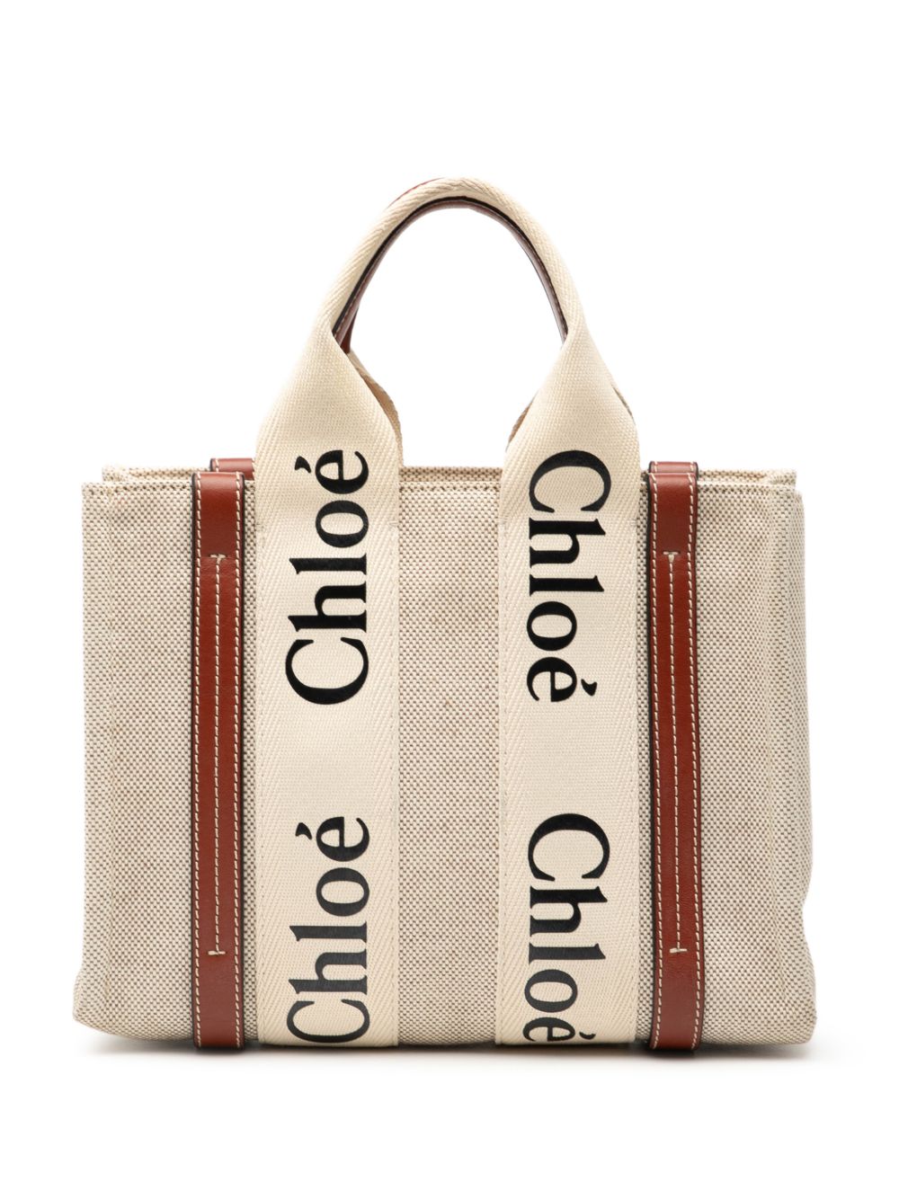 Chloe 2021 Small Canvas Woody Tote satchel