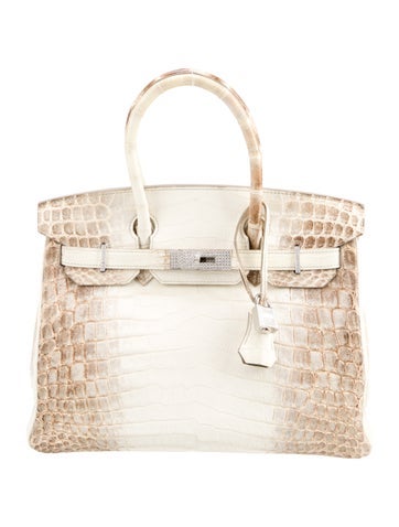 Hermes Matte Niloticus Crocodile 18K Diamond Himalayan Birkin 30