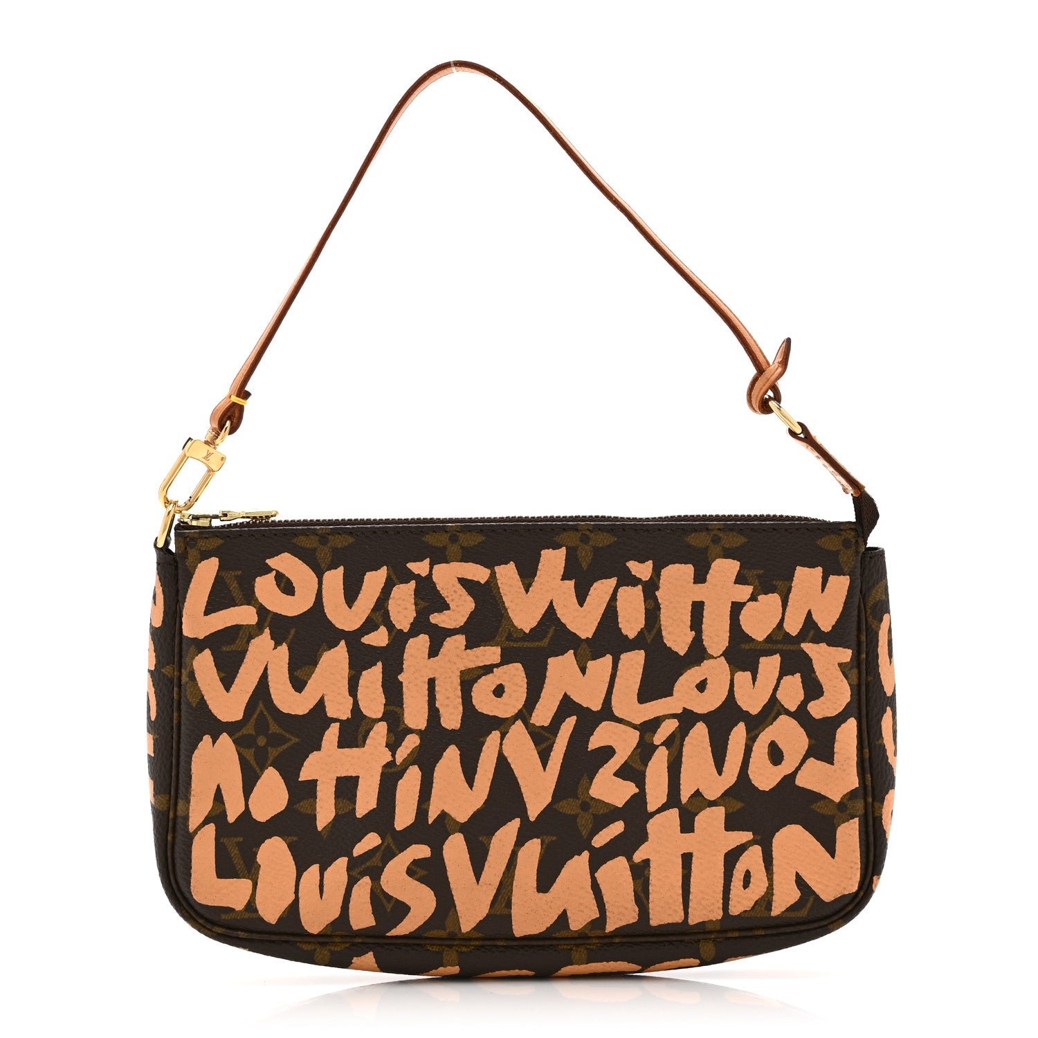 Louis Vuitton Monogram Graffiti Pochette Accessories Peach