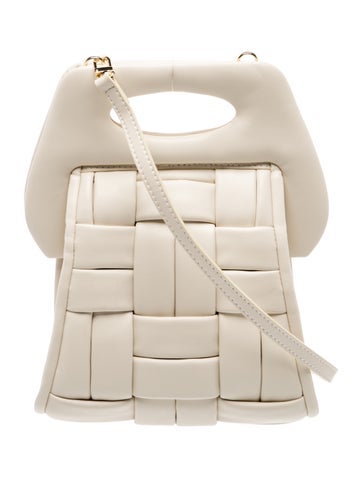Themoire Leather Top Handle Bag