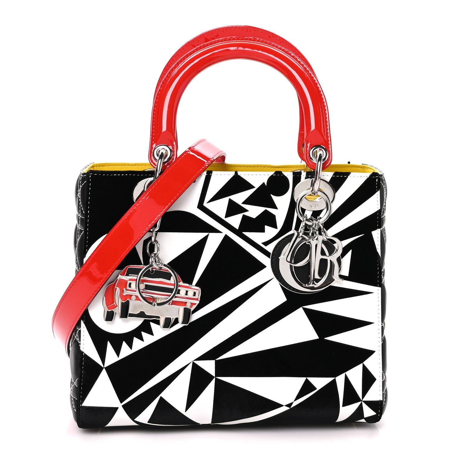 Dior Christian Dior X MATTHEW PORTER Patent Printed Calfskin Cannage Medium Lady Multicolor