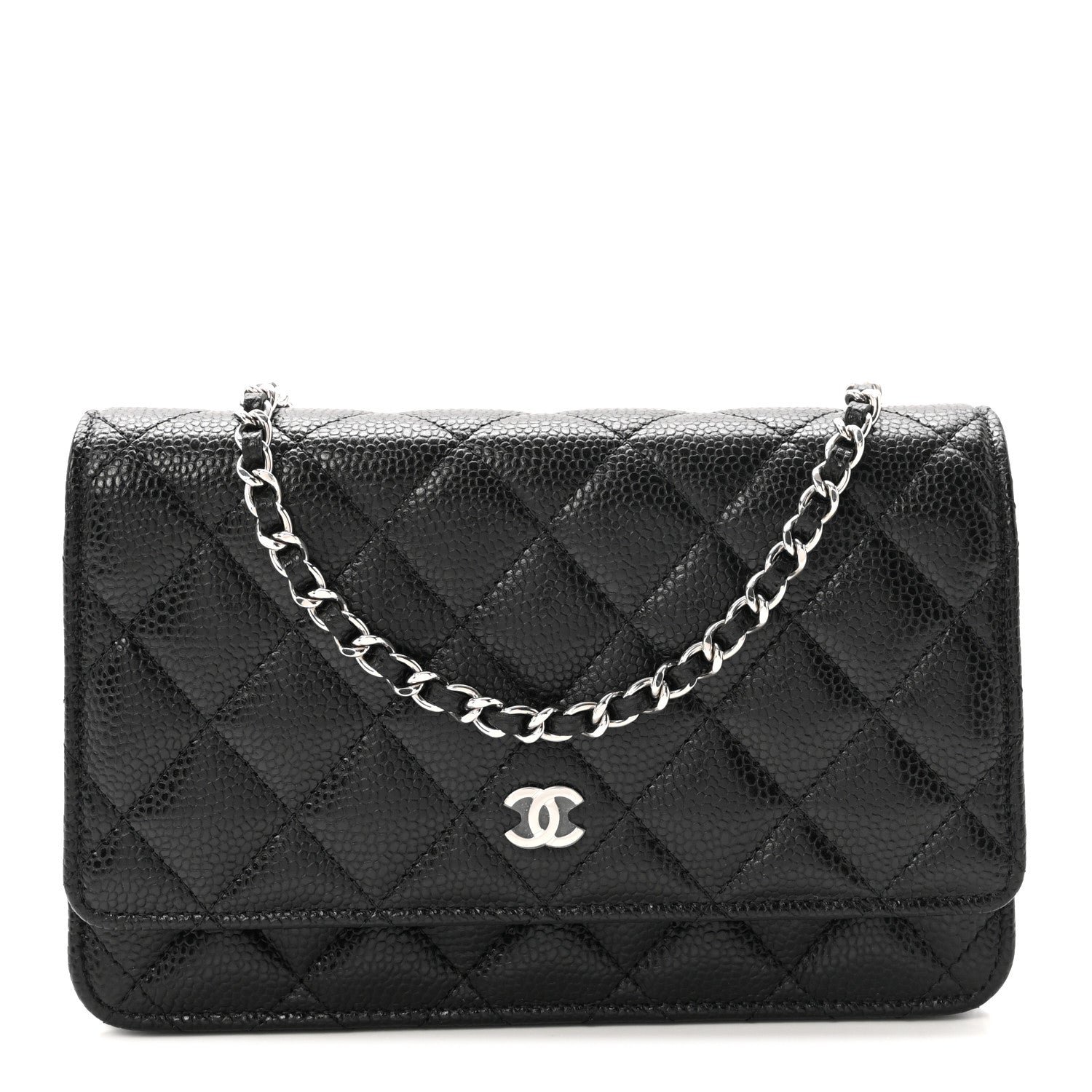 Chanel Caviar Quilted Wallet on Chain WOC Black