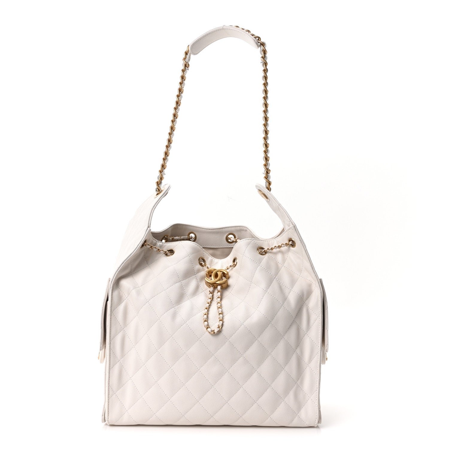 Chanel Caviar Quilted Medium Chanel 25 Handbag White
