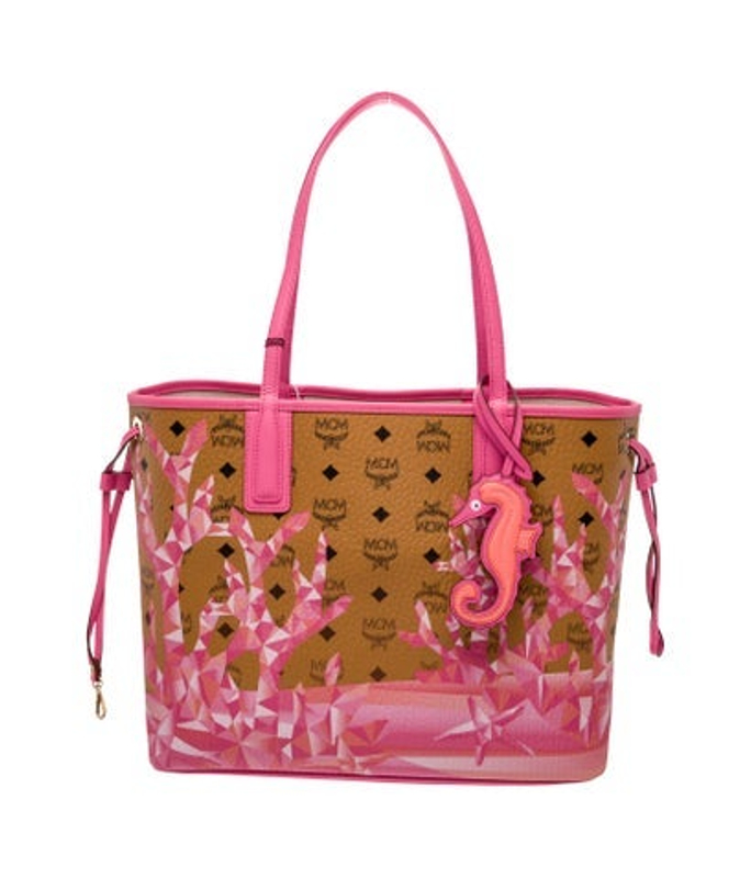MCM Visetos Liz Cubic Coral Tote W Tags