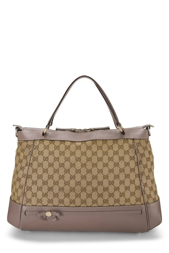 Purple Original GG Canvas Mayfair Tote