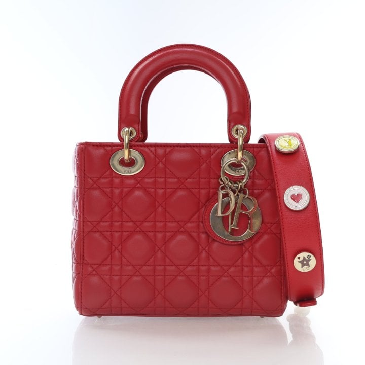 Christian Dior Small Lambskin Lucky Badges My Lady Dior