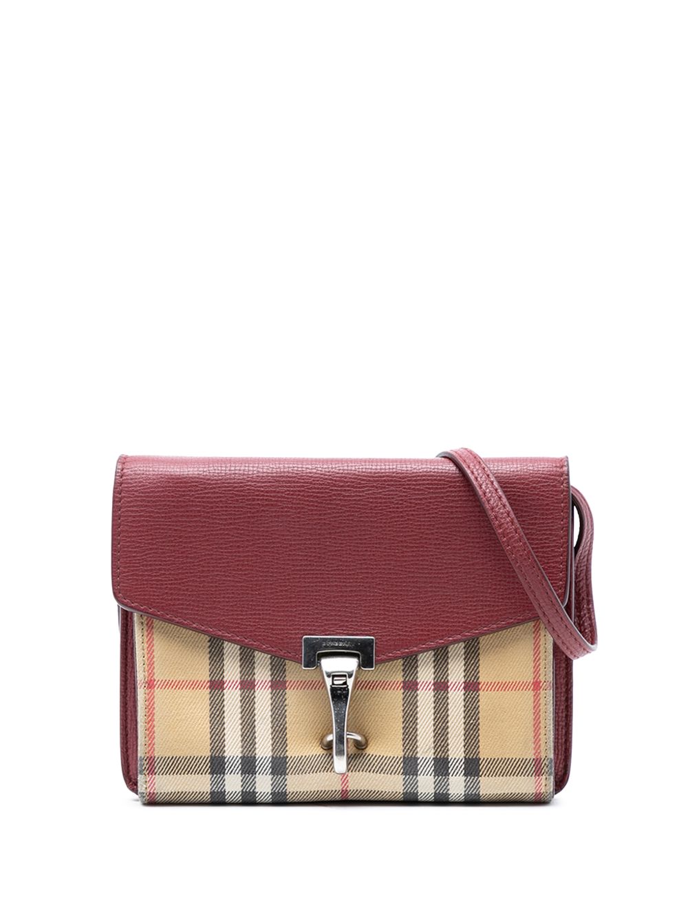 2000-2017 Small Leather and House Check Canvas Derby Macken crossbody bag