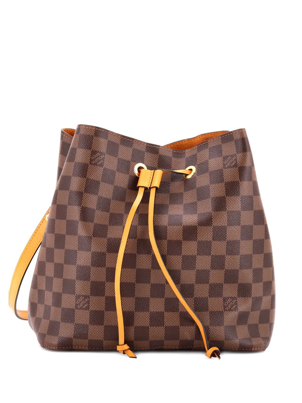 NeoNoe Handbag Damier with Leather MM bucket bag