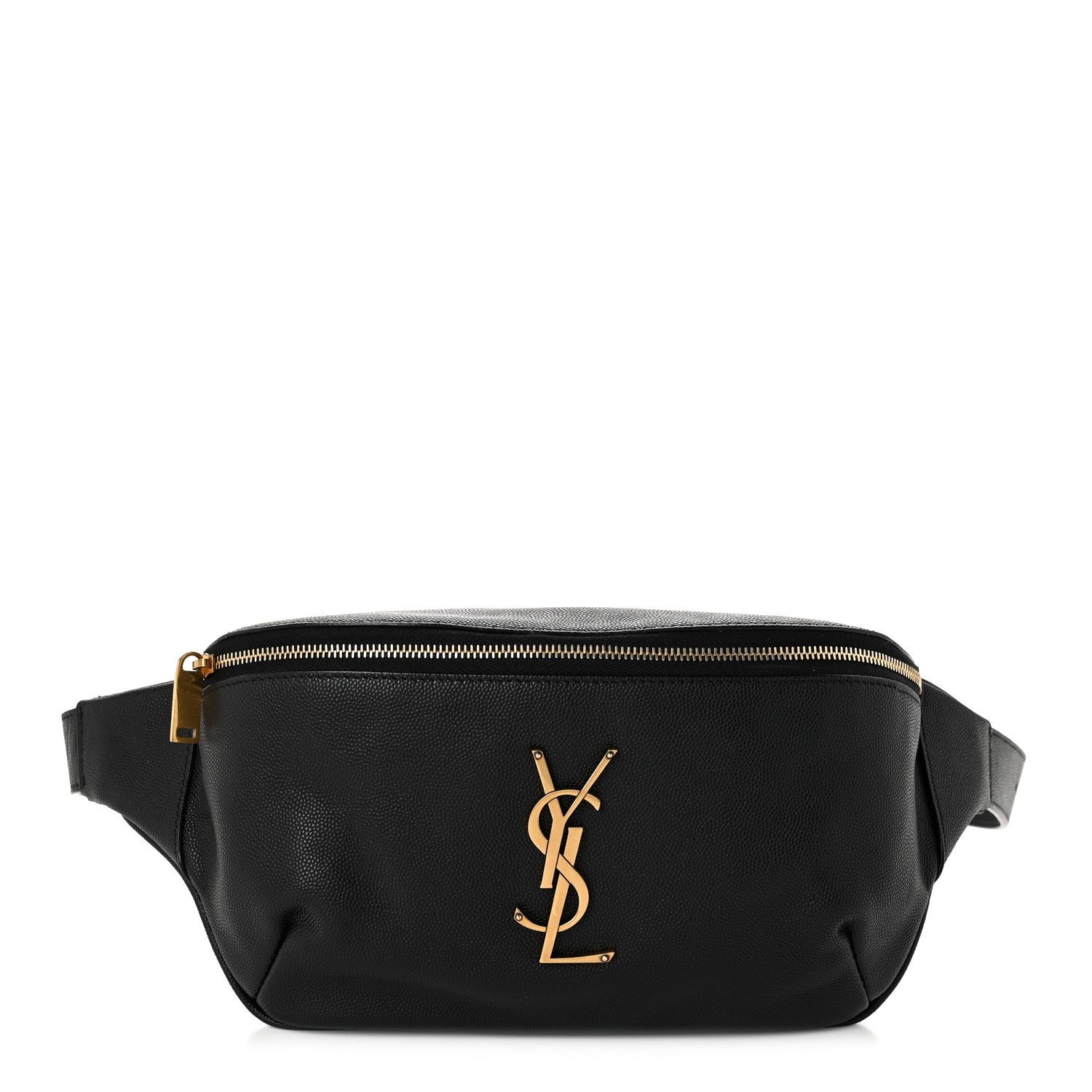 Saint Laurent Saint Laurent Grain De Poudre Monogram Belt Bag Black