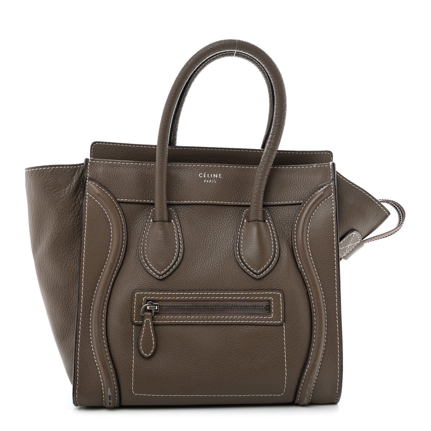 Drummed Calfskin Micro Luggage Souris Souris