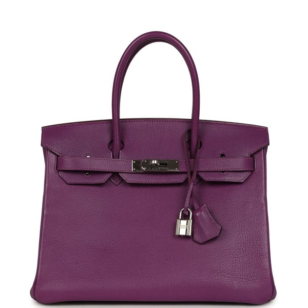 Hermes Vintage Hermes Birkin 30 Cyclamen Chevre Mysore Palladium Hardware