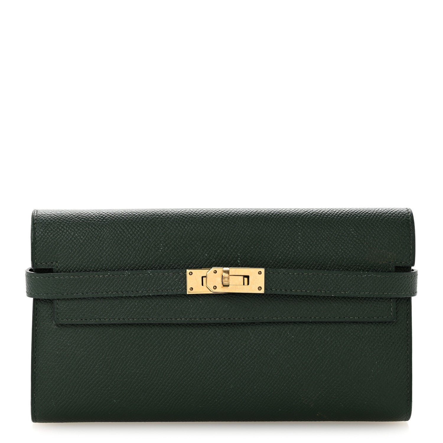 Hermes Hermes Epsom Kelly Longue Wallet Vert Anglais