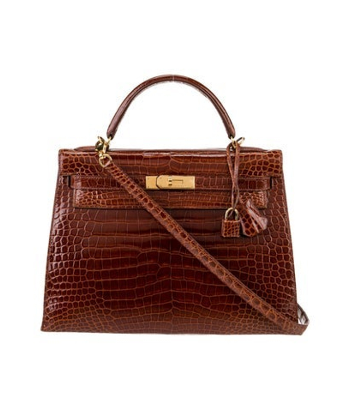 Hermes Shiny Porosus Crocodile Kelly Sellier Ii 32