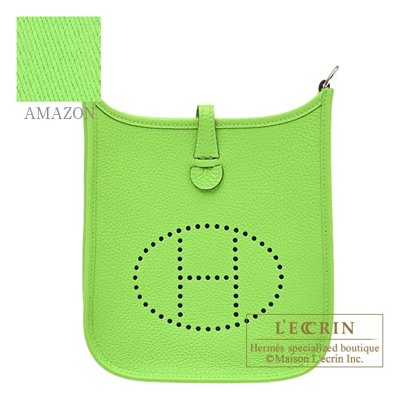 Hermes Evelyne Amazon bag 16/TPM Granny Clemence leather Silver hardware Bandouliere 111cm