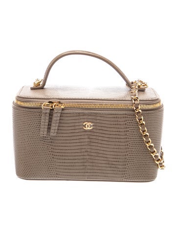 2026 Paris-New York Lizard Embossed Vanity Case w/ Chain  w/Tags