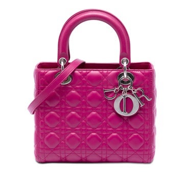 Lambskin Medium Lambskin Cannage Lady Dior