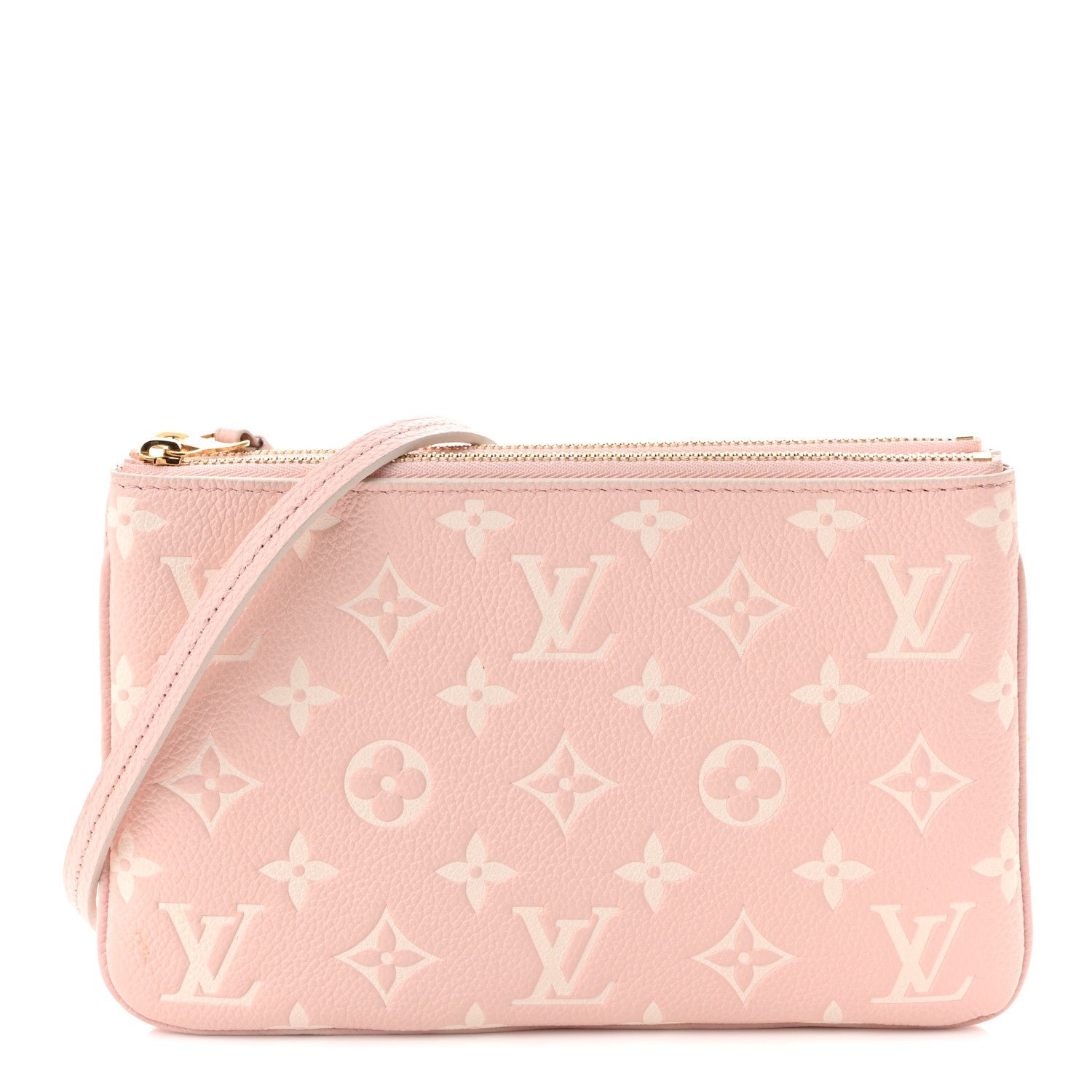 Louis Vuitton Empreinte Monogram Double Zip Pochette Rose