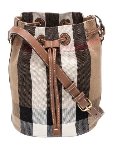 Giant Check Bucket Bag