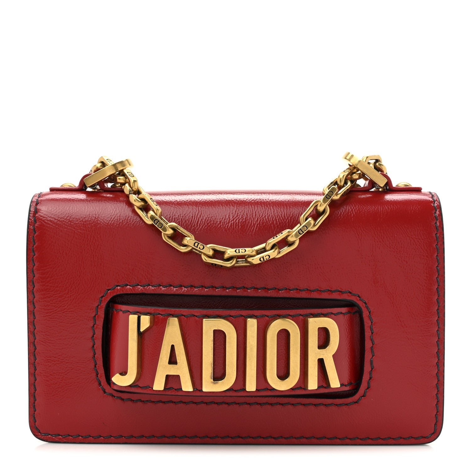 Dior Calfskin J'Adior Chain Flap Bag Red