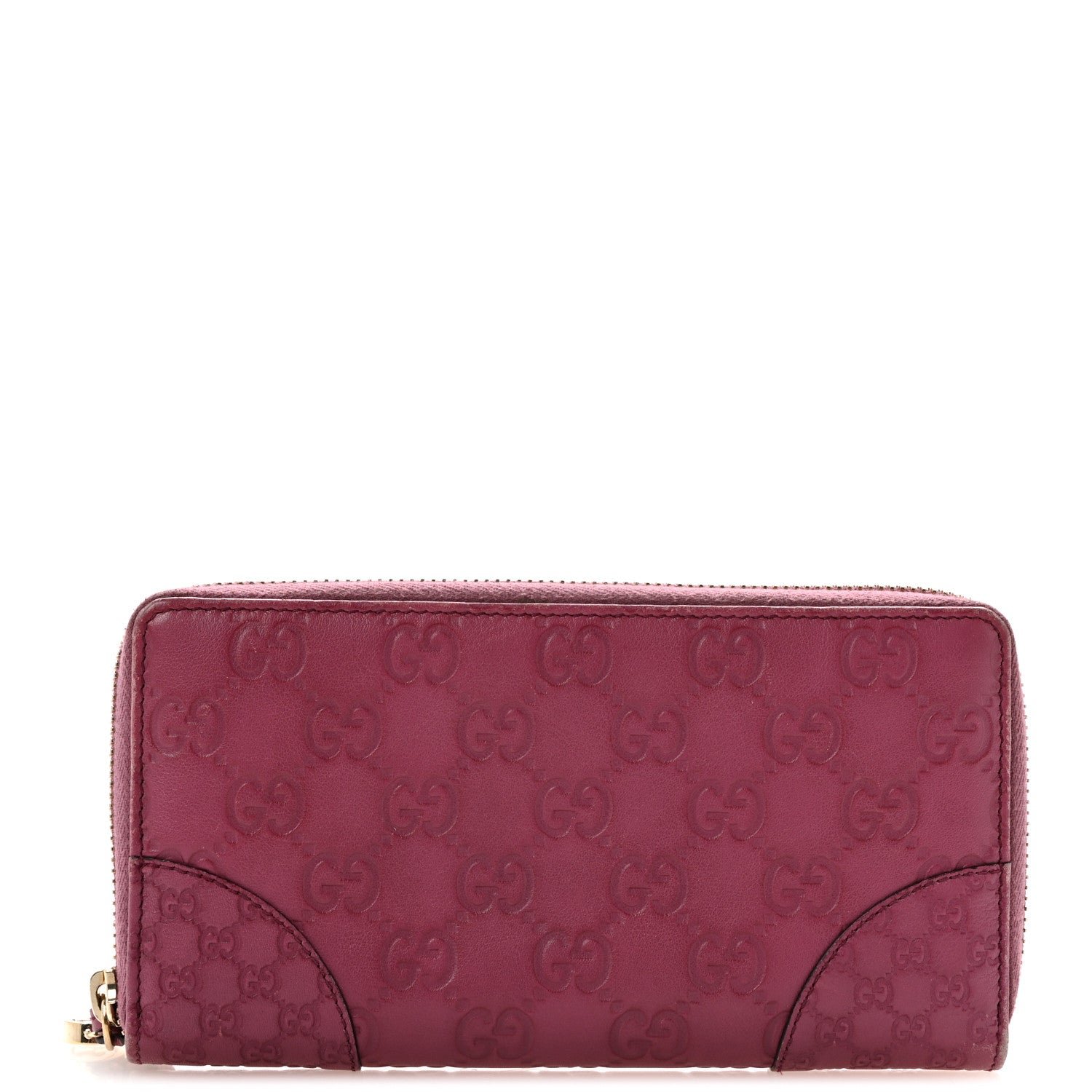 Gucci Guccissima Signature Microguccissima Bree Zip Around Wallet Purple