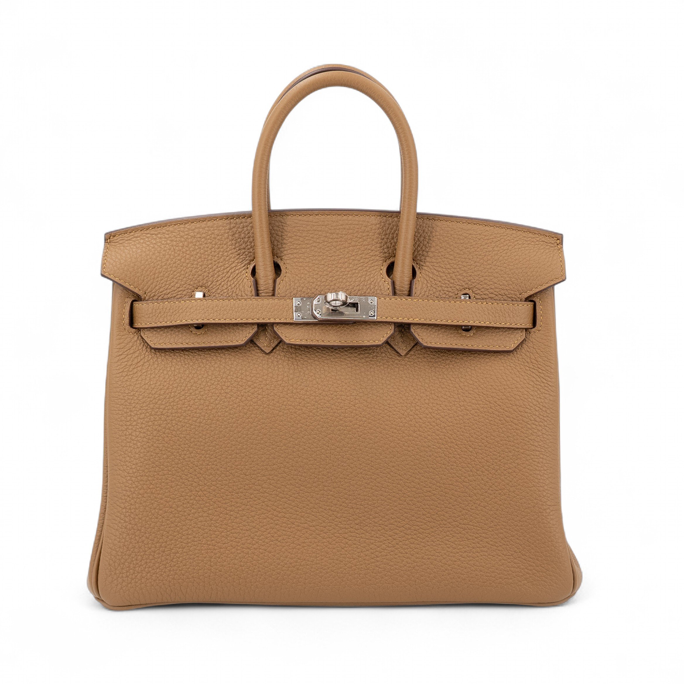 Hermes Unused ( Rank NS ) HERMÈS Birkin 25 Verso Bronze Dore (U8) Bleu Brume (T0) Togo Palladium hardware Z (2021)