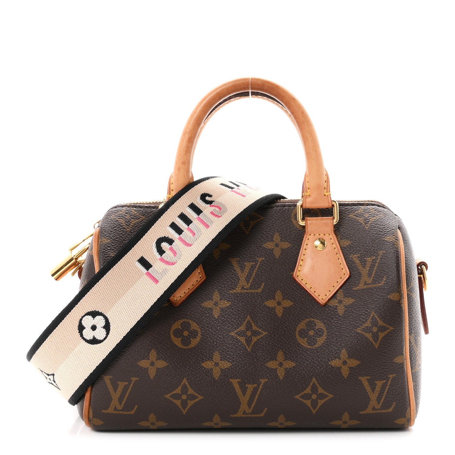Louis Vuitton Monogram Speedy Bandouliere 20 Black