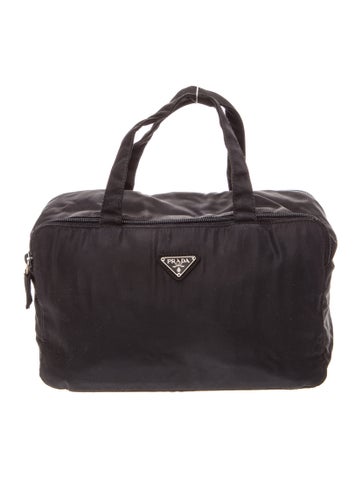 Tessuto Nylon Vintage Black Nylon Top Handle bag Small Vintage