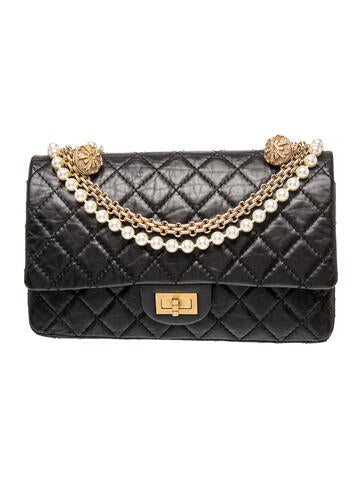 Reissue 225 Pearls Double Flap Bag