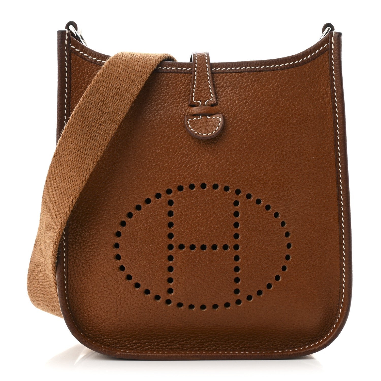 Hermes Taurillon Clemence Amazone Evelyne TPM Fauve Gold