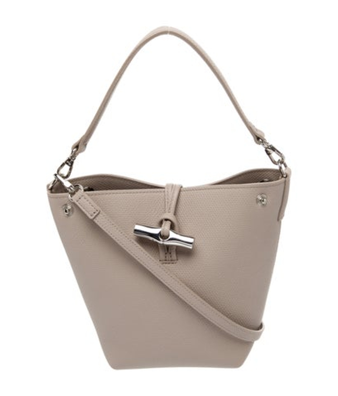 Longchamp Leather Bucket Bag