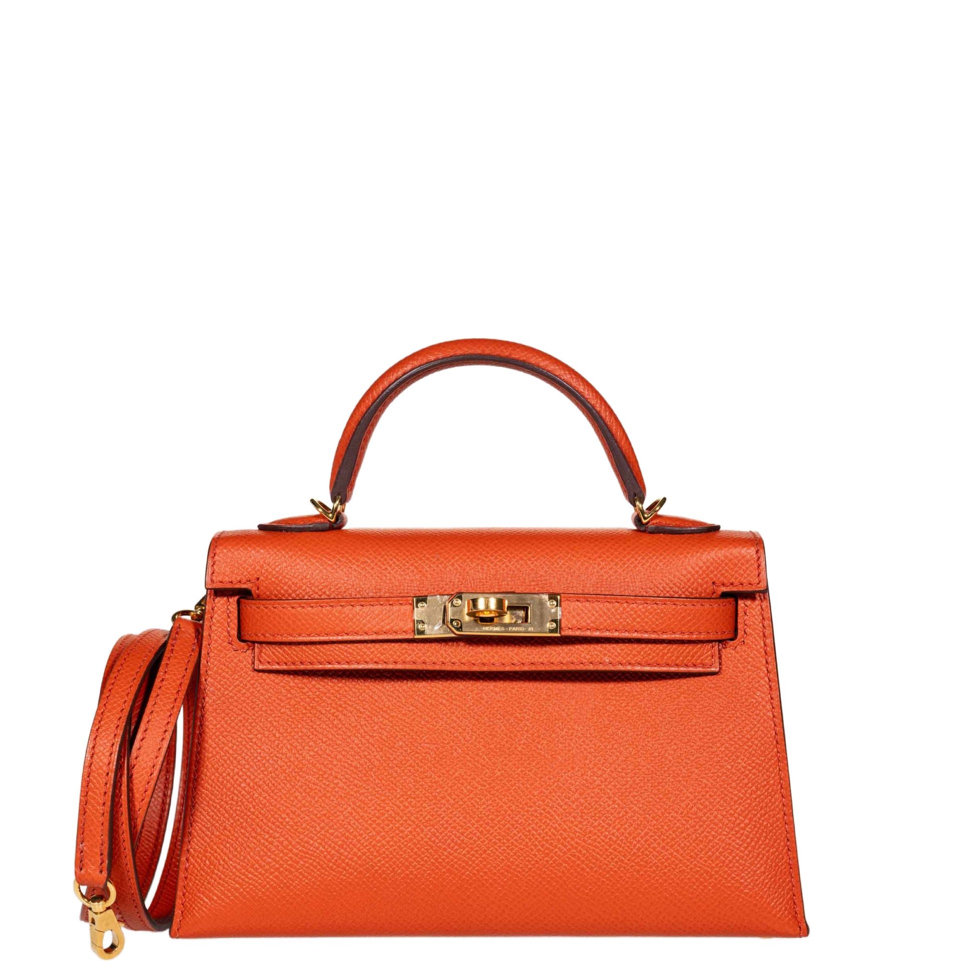 Hermes Hermès Kelly 20 Mini II Sellier Terre Battue Epsom Gold Hardware