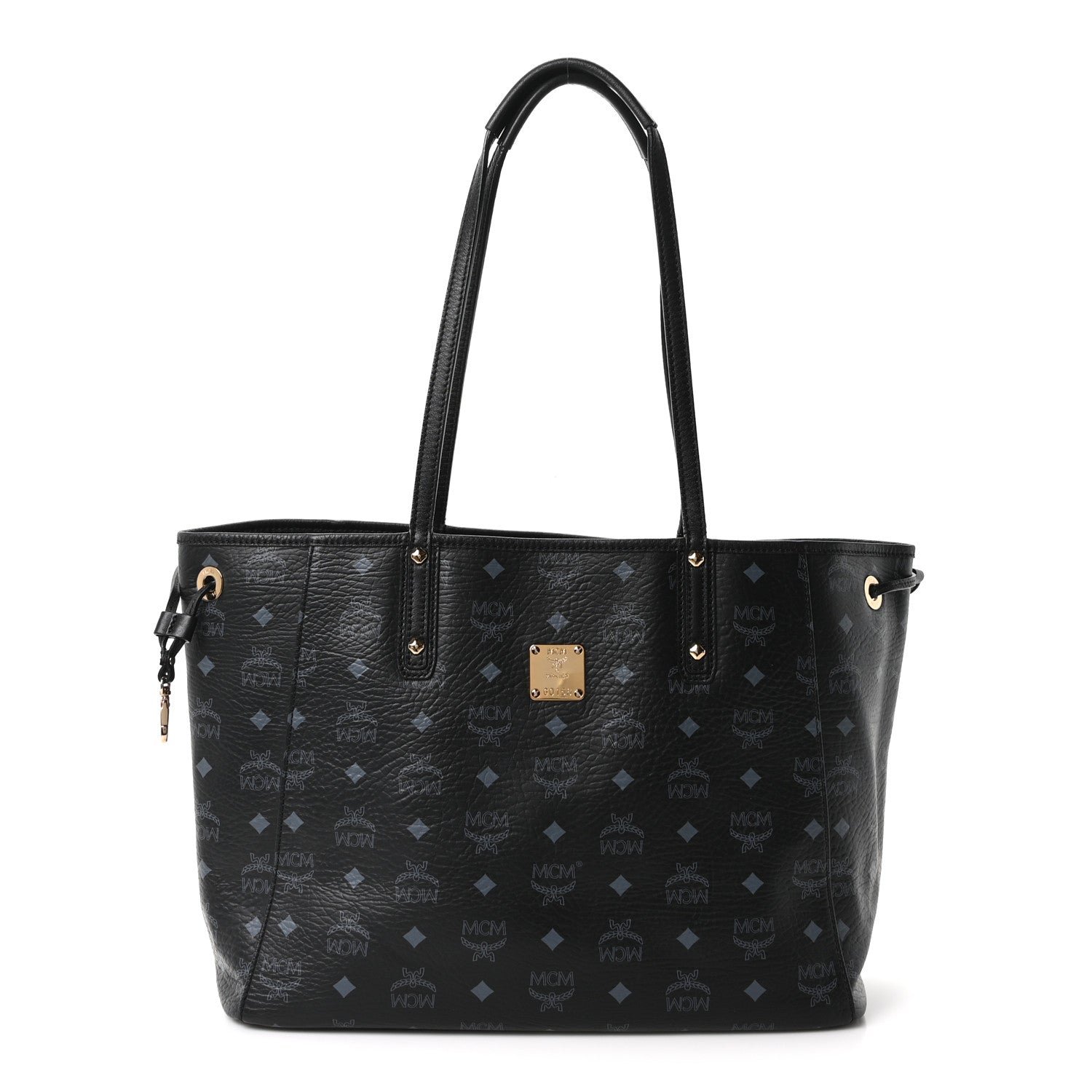 MCM MCM Visetos Medium Liz Reversible Shopper Tote Black