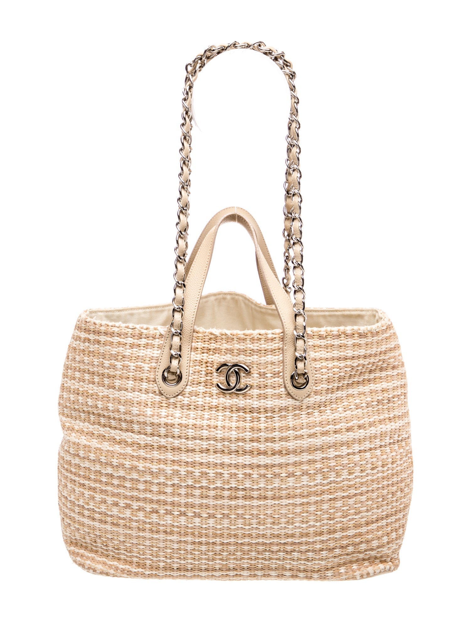 Chanel Straw Shopping Tote