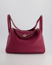 Hermes Hermès Lindy Bag 30cm in Rouge Galance in Togo Leather with Palladium Hardware