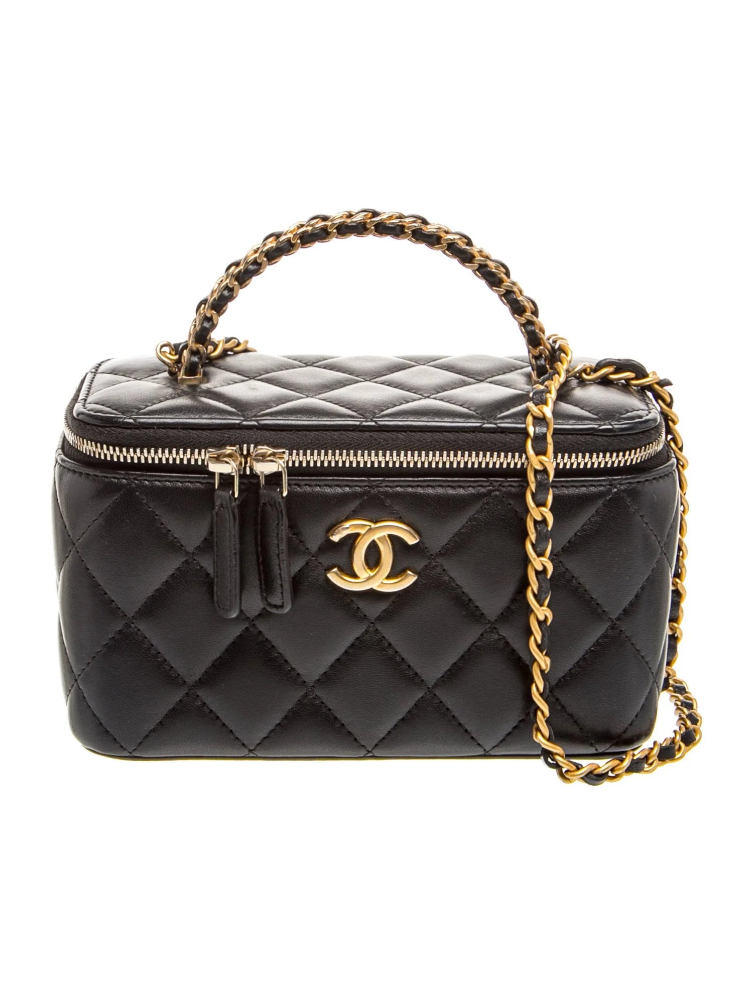 Quilted Lambskin Long Vanity Case