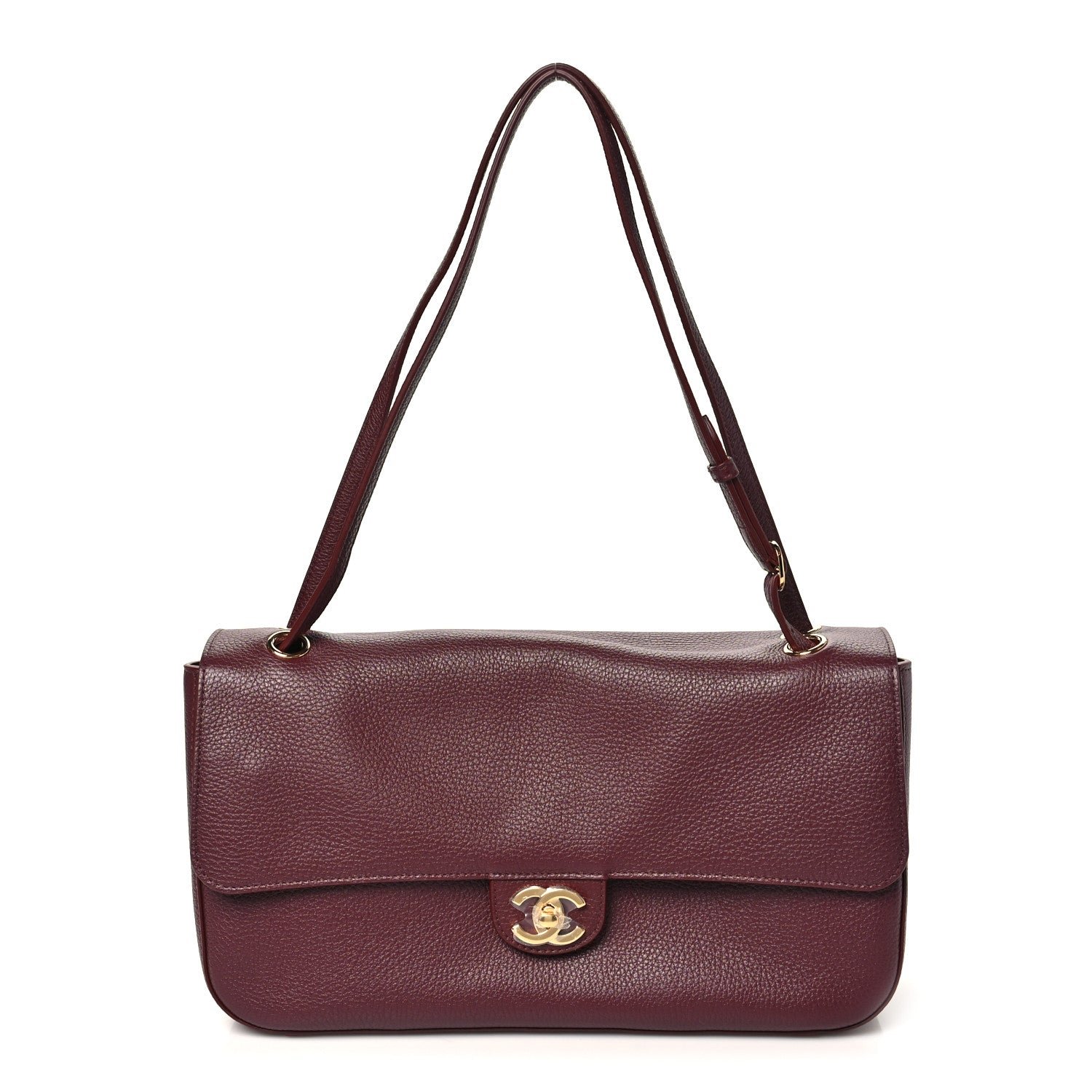 Chanel Grained Calfskin Small Souplissimo Maxi Flap Burgundy
