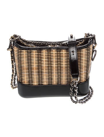 Rattan & Calfskin Small Gabrielle Hobo