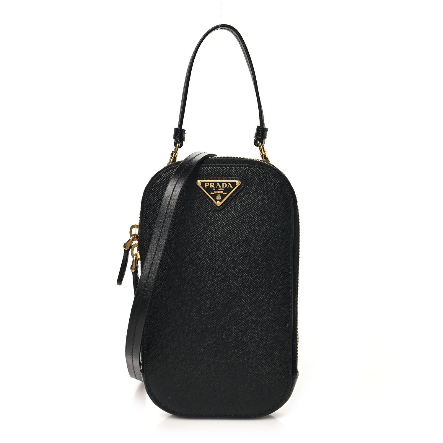 Prada Saffiano Mini Crossbody Bag Black
