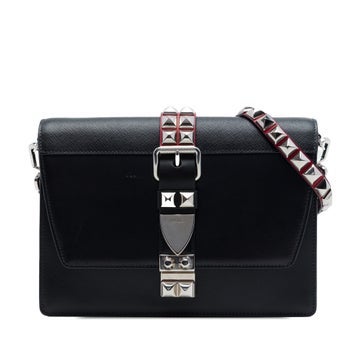 City Calfskin and Saffiano Studded Elektra Crossbody