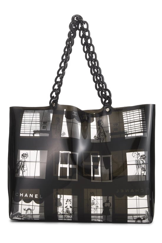 Black Vinyl Coco Window Tote