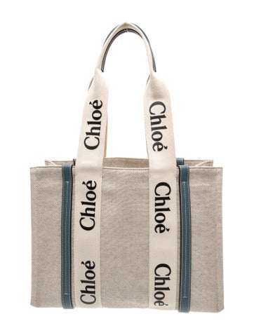 Chloe Canvas Woody tote bag Small