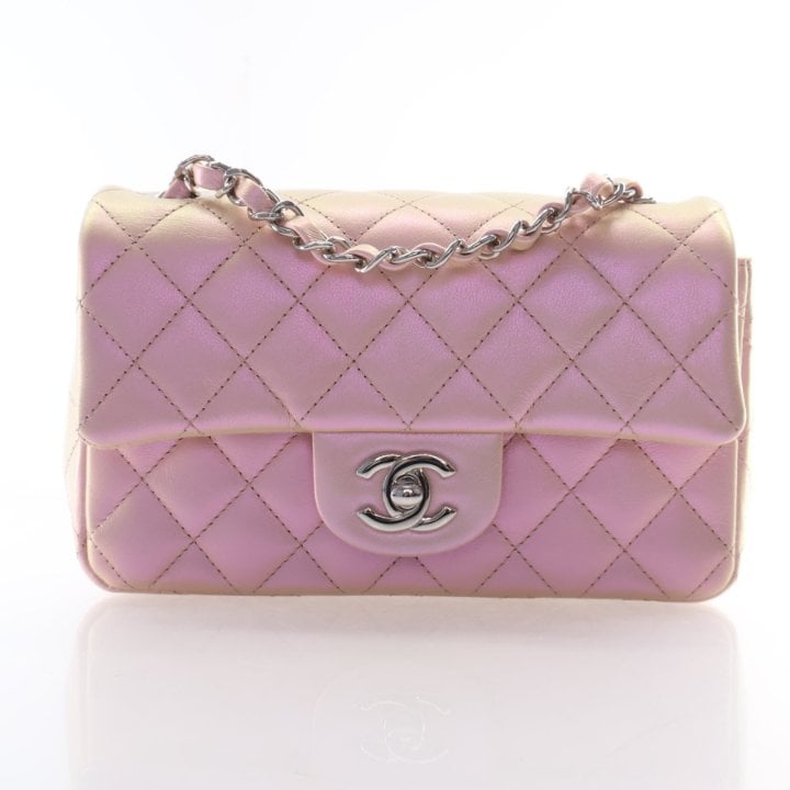 Chanel Mini Lambskin Quilted Rectangular Flap Bag