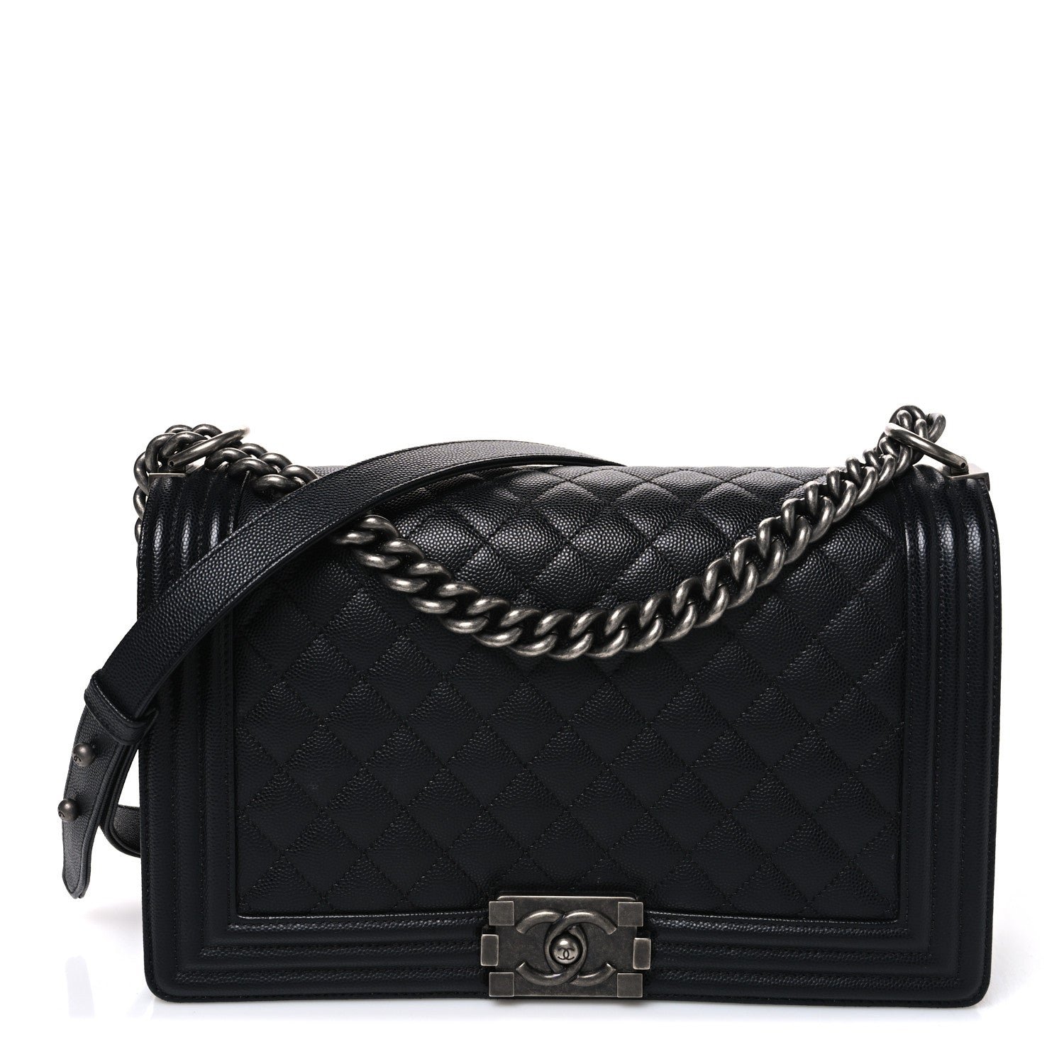 Chanel Caviar Quilted New Medium Boy Flap Black