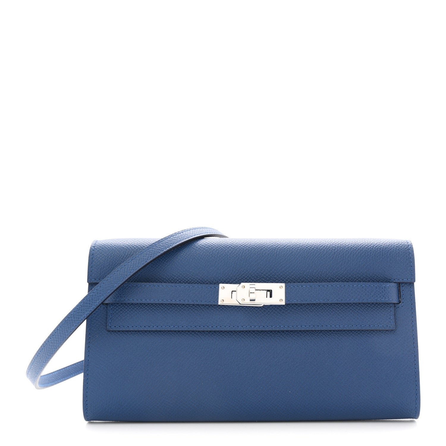 Epsom Kelly Wallet To Go Bleu Tie