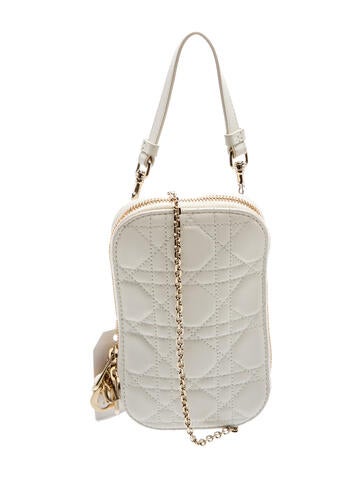 Lambskin Lady Dior Call'in Dior Phone Holder with Chain 2023