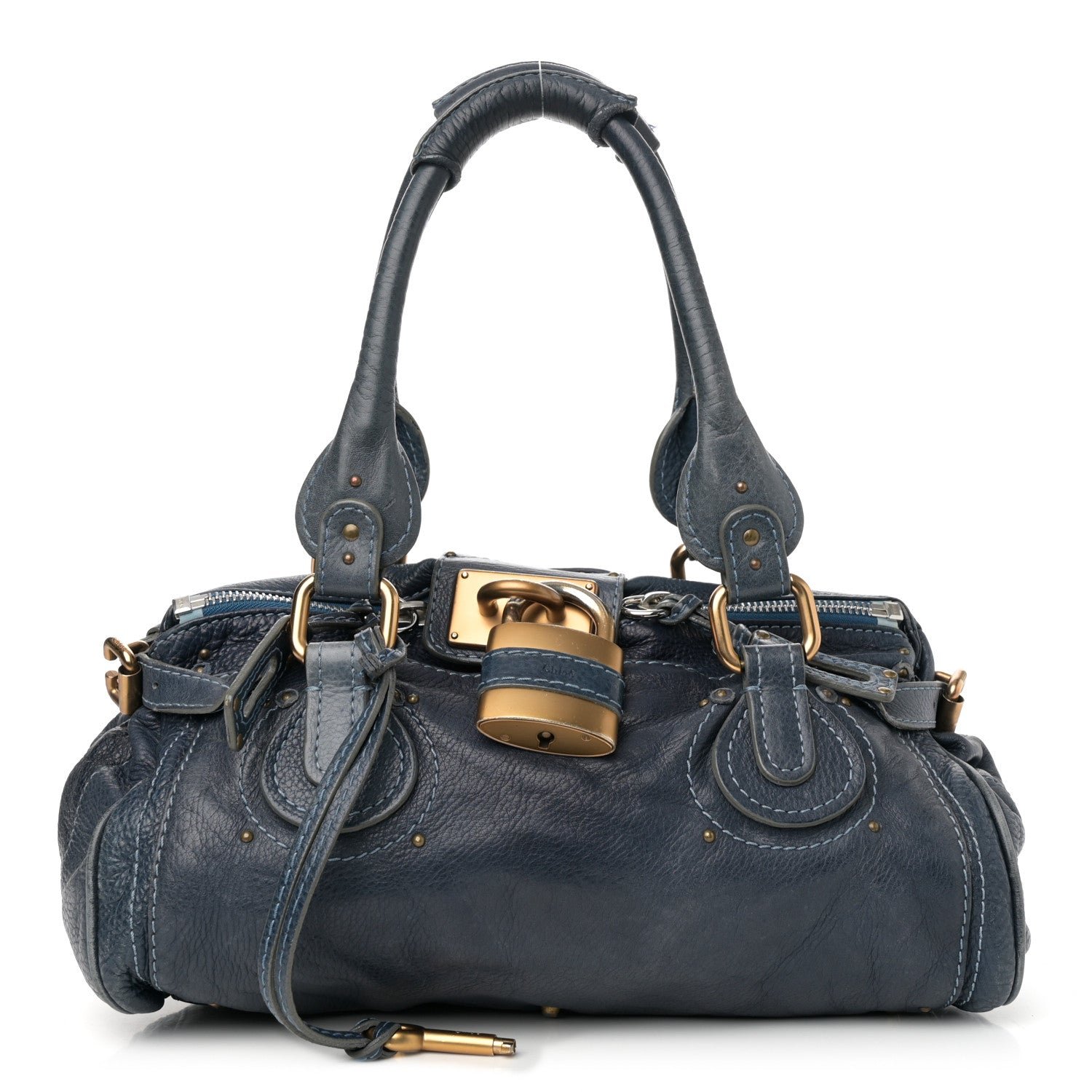Chloe Calfskin Paddington Satchel Blue